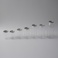 Bouteille en PET transparente avec bouchon à languette, couvercle en aluminium, plusieurs tailles, conception personnalisée pour l'emballage de boissons