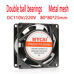 8025 Cooling <b>Fan</b> 80x80x25mm 110V 220V 50Hz 60Hz Dual Axial Cooler for Industrial <b>Case</b> Cabinet Double Ball Bearings - Product Image 1