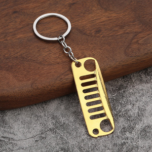 Mini auto paraurti anteriore Grill auto da corsa sterzo Jeep Wrangler portachiavi modifica creativa faccia anteriore dell'uccello - Product Image 3