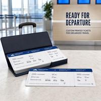 Cartes d'embarquement aériennes personnalisées en carton thermique imprimé en couleur, vente en gros directe d'usine
