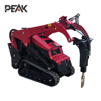 Mini-chargeuse compacte sur chenilles en caoutchouc durable avec hydraulique auxiliaire pour les entreprises de location