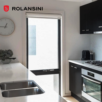 Ventanas de Aluminio con Aislamiento Térmico AS2047, Ventanas Abatibles con Doble Acristalamiento, Ventanas Negras para Viviendas