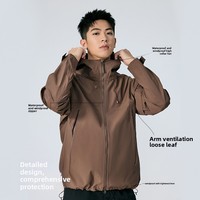 Veste coupe-vent imperméable, respirante, anti-UV, résistante à l'humidité, en microfibre, avec fermeture éclair, unisexe, pour la randonnée et les activités de plein air