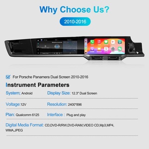 NaviHua Dual Screen Android Multimedia System Player GPS Stereo Navigation Car Radio Upgrade for Porsche Panamera 970 2010 2017 - Product Image 2