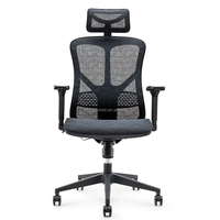 Meilleure vente de chaise de bureau ergonomique de haute qualité 3D accoudoirs réglables chaise réglage de la hauteur du dossier tissu en maille convivial pour le personnel