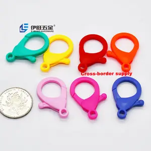 Wholesale 25mm Black Colorful Plastic Lobster Clasps for Key Chain