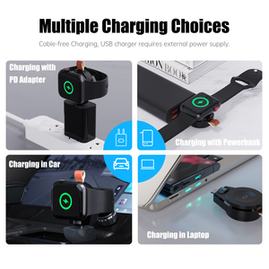 <span class=keywords><strong>Chargeur</strong></span> de voiture sans fil 2-en-1 Type-C pour <span class=keywords><strong>Apple</strong></span> Watch Series <span class=keywords><strong>11</strong></span>/SE 3 & <span class=keywords><strong>Pro</strong></span> 3 (5W) – <span class=keywords><strong>Chargeur</strong></span> de voyage compact - Product Image 4