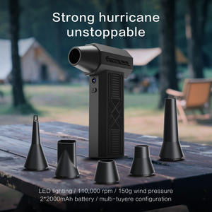 Leistungs starker 110000 Luft trockner Turbo lüfter Elektrisches LED-Licht Auto Reinigung Jet Luft gebläse Heftiger Luft staub tuch für die Auto trocknung - Product Image 5