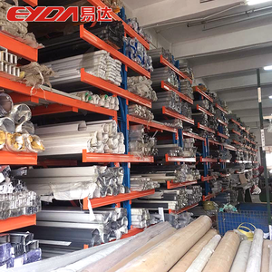 Estante voladizo industrial de alta capacidad, estante de palés selectivo para almacenamiento en almacén, tubos de acero, madera para uso pesado - Product Image 4