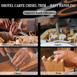 10 pezzi strumenti e attrezzature per la lavorazione del legno di alta qualità strumenti per la lavorazione del legno legno intaglio scalpelli e Set di affilatura - Product Image 6