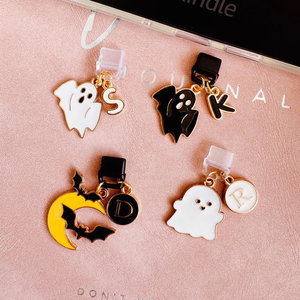 Copertura Antipolvere Personalizzata in Metallo per Telefono Cellulare con Logo Personalizzato, Decorazione Smaltata per Halloween, Accessorio Souvenir per Porta di Ricarica - Product Image 1