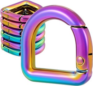 Pcs Metal D Ring Spring <b>Key</b> Hooks Keyring Clip For Keychain Buckle Backpacks Handbag <b>Purse</b> Hardware DIY Crafts - Product Image 1