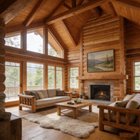 Hébergement en maison préfabriquée de luxe rustique, maison en bois pour villa, tourisme en bord de mer, hôtel, appartement
