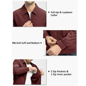 Lightweight Canvas <b>Packable</b> Windproof <b>Jacket</b> Stand Collar Multiple Pockets for Travel Backpacking Men's Casual Varsity <b>Jacket</b> - Product Image 5