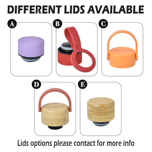 กระติกน้ำสแตนเลสเคลือบยางกันความร้อนสำหรับกีฬากลางแจ้ง กระติกน้ำเก็บความเย็นสุญญากาศสองชั้น สัมผัสนุ่ม - Product Image 5