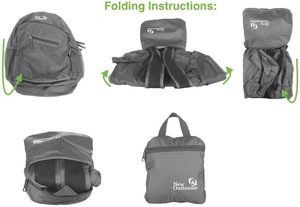 Échantillon gratuit Sac à dos personnalisé pour femmes et hommes, pliable, pour l'extérieur, la randonnée, le camping et les sorties d'une journée, fabriqué à partir de bouteilles en plastique recyclées - Product Image 6