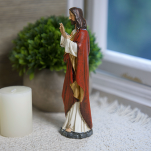 Produits en stock Statues religieuses catholiques Icônes en résine Chrétien 3D Saint Père Jésus-<span class=keywords><strong>Christ</strong></span> Sacré-Cœur de Jésus - Product Image 4