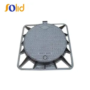 Manhole Covers Cast Iron BS EN124 Cast Ductile Iron Manhole Cover GGG500-7 With Frame For Construction