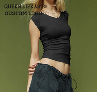 Trajets verdoyants. T-shirt ajusté pour femmes, t-shirts personnalisés pour femmes, coton uni, t-shirt oversize d'été avec impression de logo, t-shirts