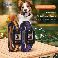 Collier de clôture sans fil GPS pour chien, disponible en OEM, portée réglable 2000m, écran LCD, système d'entraînement intelligent par choc, pour usage en extérieur