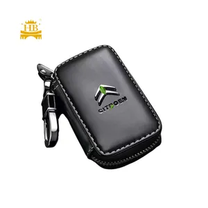 Sarung kunci mobil tas kunci gantung cocok untuk 90% model mobil cetak logo penutup kunci