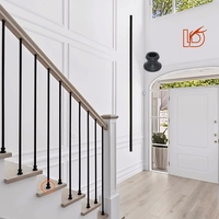 LD-Metal En gros Accessoires de balustrade en aluminium noir pour la décoration d'escaliers