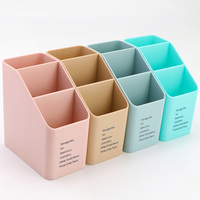 Organizador de Escritorio WEISHENG, Colorido, Portátil, para Oficina y Hogar, Caja de Almacenamiento de Cosméticos, Portalápices de Plástico con 3 Compartimentos