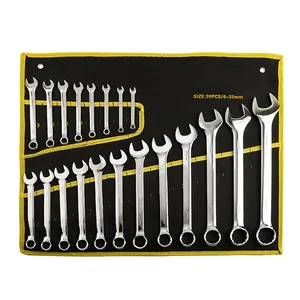 22 Pcs 32 Mm Ratcheting Wrench Set Combination Ended Spanner Kits Chrome Vanadium Steel Hand Tools Socket Key Ratchet Wrench Set