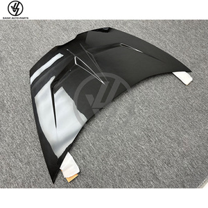 New 1016 Style Dry Carbon Fiber Glossy Twill Weave Add-on Hood Lambo Huracan LP610 LP580 EVO Perforamante 2014-2018 Black <b>Bonnet</b> - Product Image 5