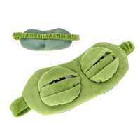 Masque pour les yeux de sommeil en peluche douce avec les yeux bandés Masques de sommeil de voyage Super doux Funny Frog Stuffed Eye Cover pour enfants filles et adultes