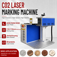 Machine de marquage laser CO2 30W 55W avec tube RF pour gravure sur bois, acrylique, cuir, papier, verre et bouteilles