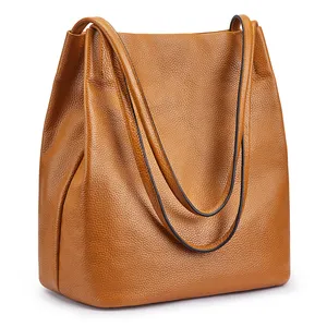 2024 Custom Lady Women's Soft Genuine Leather Totes Shoulder Bag Purses Handbags