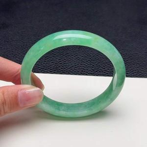 Brazalete de Jade verde <span class=keywords><strong>manzana</strong></span> tipo A Jade genuino de alta calidad Natural 54,6mm brazalete de Jade pulsera de jadeíta sin grietas para regalo de mujer - Product Image 4