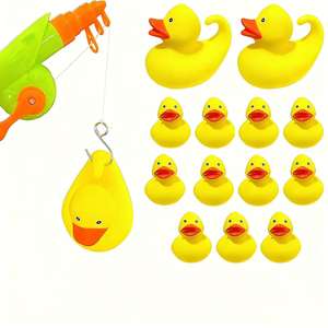 उच्च गुणवत्ता वाले थोक 3.5 इंच क्लासिक सादे पीले स्नान खिलौना विनाइल पर्यटक स्मारिशिंग खेल स्नान टब रबर बतख - Product Image 4