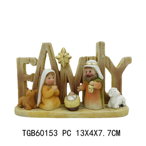 Juego de la Sagrada Familia Top Grace, Artesanía en Resina, Pintado a Mano, Estatua de los Personajes del Belén Navideño, Adornos Religiosos, Modelo de Escena de la Natividad - Product Image 2