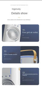 Portable Dual <b>Head</b> Oscillating Spray Air Conditioner Rechargeable Remote Control Summer Desktop <b>Fan</b> Portable Double Humidify - Product Image 6