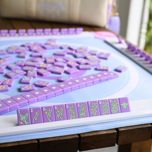 Paquete de Viaje Personalizado Wanderlust, Fichas de Mahjong Americanas, Cangrejo Morado Joker, 160 Fichas de Acrílico Pintadas a Mano, Juego de Mahjong Blanco Grabado - Product Image 4