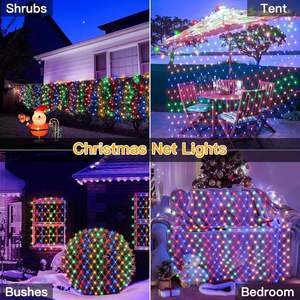 Guirlandes lumineuses LED en filet avec télécommande, étanches, pour décorations de Noël, arbres, buissons, mariages et jardins - Product Image 6