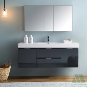 Modern Style Luxury Compact <b>Wooden</b> Space Saving Eco-Friendly Multi-Purpose Durable <b>Bathroom</b> <b>Storage</b> Cabinet Set OEM/ODM Easy - Product Image 2