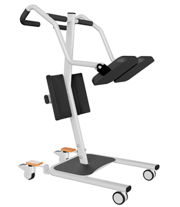 患者移動用リフト 手動式 座位から立位へ カーボンスチールフレーム 耐荷重265ポンド 高齢者・障害者向け 在宅介護用 トイレ付き - Product Image 1