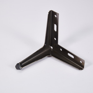 Pieds de meubles Chengyouhui, semi-circulaires, triangulaires, noir mat titane, 12*0.8, 12*1.4, 12*1.8, 15*1.8, pour canapé, table basse - Product Image 3