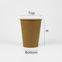 Tasses de café de papier biodégradables écologiques de 8oz 12oz 16oz avec des couvercles pour le thé ou toute autre boisson