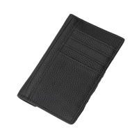 Dompet Wanita Kulit Sapi Asli Model Amplop Lucu untuk Kartu Kredit dan Bisnis, Tempat Kartu Kulit Sapi untuk Wanita