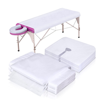 Couvertures de crête ajustées jetables pour le visage Feuilles de couverture imperméables pour berceau de table de massage