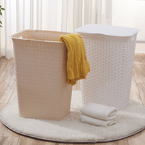 Laundry Basket Plastic Cheap Laundry Basket Hot Selling High Quality PP Rattan Laundry Basket Dirty Clothes Organizer Plastic Storage Basket