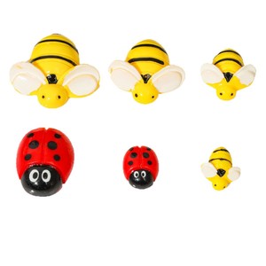 3D Bee And Beetle Set Resin Miniature Animal Sculptures For Home Decoration - Product Image 1