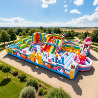Château gonflable avec toboggan, structure de saut pour enfants et adultes, en PVC, pour parcs à thème, fêtes et attractions commerciales