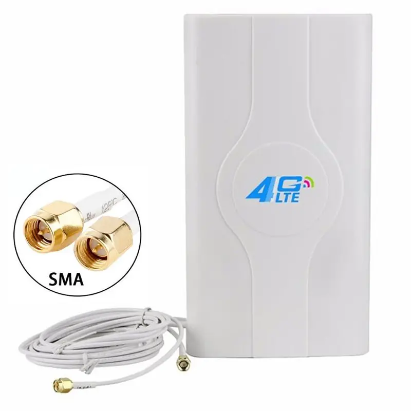 Antena Kartu Jaringan Nirkabel 3G 4G Antarmuka Ganda S MA/TS9/CRC9 Kabel Ganda Router 2 Meter Antena Eksternal Dalam Ruangan