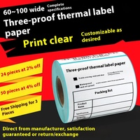 Étiquette thermique autocollante triple protection pour codes-barres 60-210, idéale pour l'emballage e-commerce transfrontalier, étiquette thermique pour codes-barres 70-200