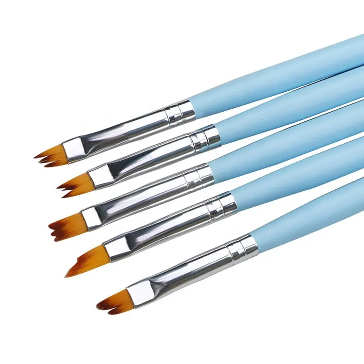 ड्राइंग उपकरण थोक ढाल चित्रकला कलम दोहरे उपयोग बिंदु ड्रिल कलम उच्च गुणवत्ता दांतेदार लकड़ी ब्लू संभाल फ्रेंच कील ब्रश